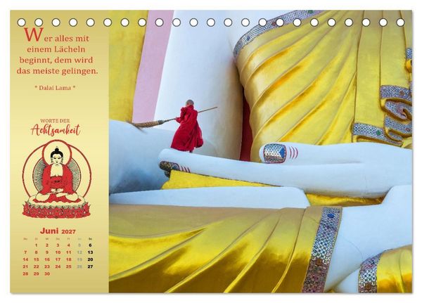 Produktbild: Wege der Achtsamkeit - In der Ruhe liegt die Kraft (Tischkalender 2027 DIN A5 quer), CALVENDO Monatskalender