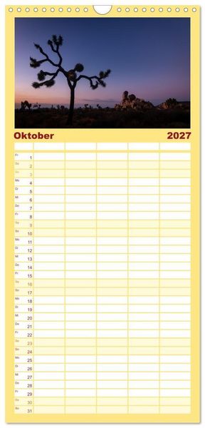Produktbild: Familienplaner 2027 - Wild, Wide, West mit 5 Spalten (Wandkalender, 21 x 45 cm) CALVENDO