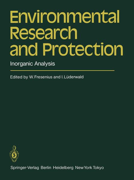 Produktbild: Environmental Research and Protection