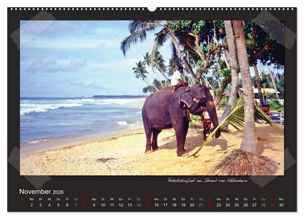 Produktbild: Sri Lanka anno 1986 (Wandkalender 2026 DIN A2 quer), CALVENDO Monatskalender