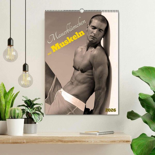 Produktbild: Mauerbl&uuml;mchen mit Muskeln (Wandkalender 2026 DIN A2 hoch), CALVENDO Monatskalender