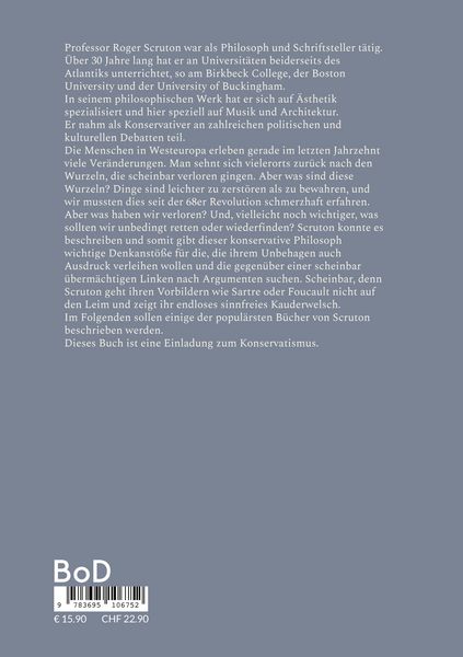 Produktbild: Roger Scruton. Ein Sohn Englands