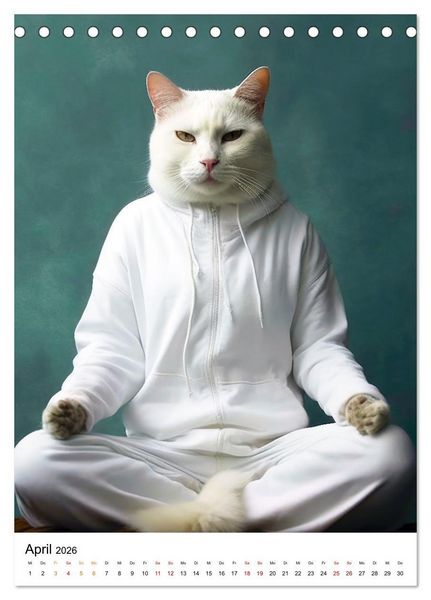 Produktbild: Miau Yoga (Tischkalender 2026 DIN A5 hoch), CALVENDO Monatskalender