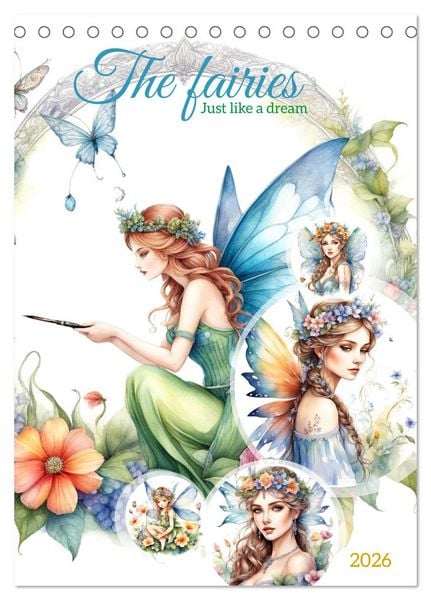 Produktbild: The fairies (Desk Calendar 2026 DIN A5 portrait), CALVENDO 12 Month DeskCalendar