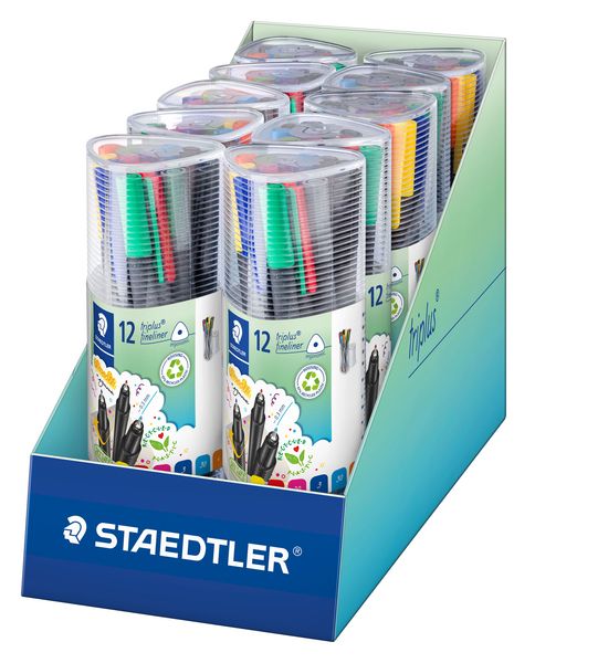 Produktbild: STAEDTLER triplus fineliner 334 Fineliner, Dreikantdose 12er Set, 334 PR12