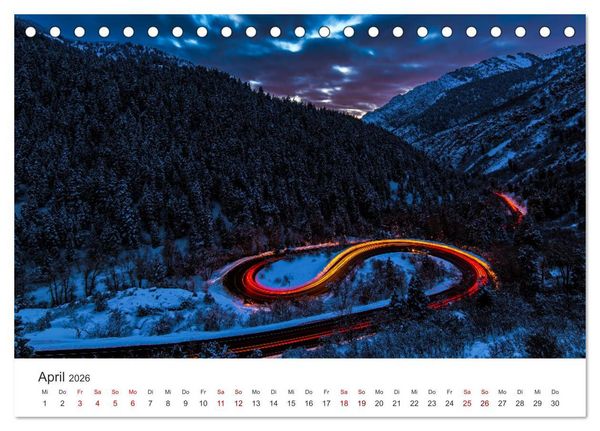 Produktbild: Lightpainting - Malen mit Licht und Zeit (Tischkalender 2026 DIN A5 quer), CALVENDO Monatskalender
