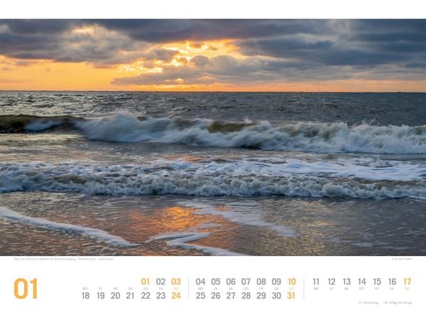 Produktbild: Nordsee ReiseLust Kalender 2027 | von Ostfriesland bis nach Sylt