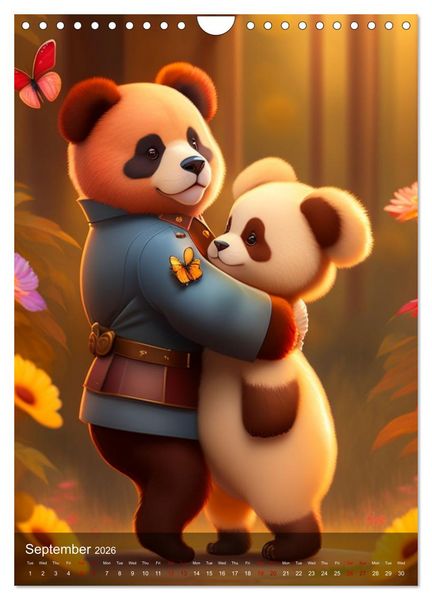Produktbild: Cuddly Teddy Illustrations (Wall Calendar 2026 DIN A4 portrait), CALVENDO 12 Month Wall Calendar