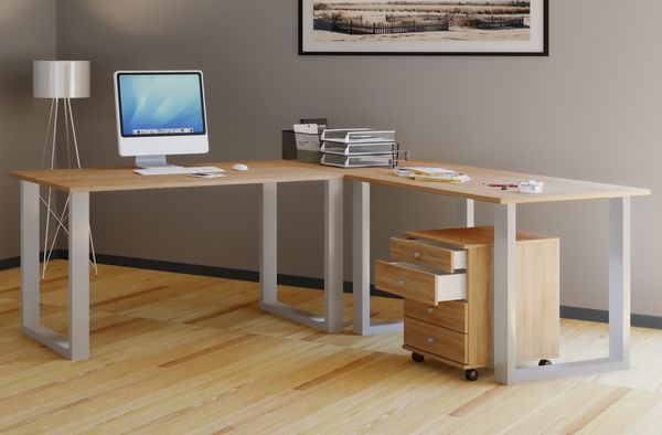 Produktbild: U Schreibtisch Eckschreibtisch L Form 190x130x50