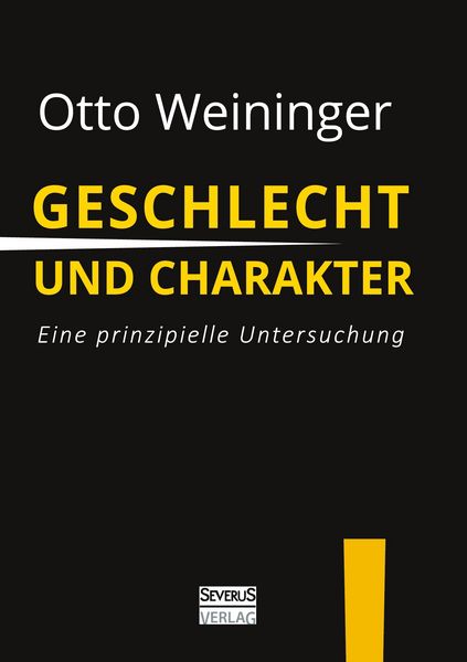 Produktbild: Geschlecht und Charakter: Eine prinzipielle Untersuchung