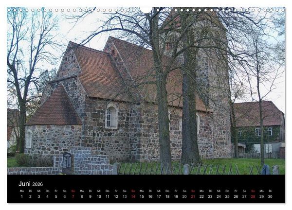 Produktbild: Dorfkirchen in Brandenburg (Wandkalender 2026 DIN A3 quer), CALVENDO Monatskalender