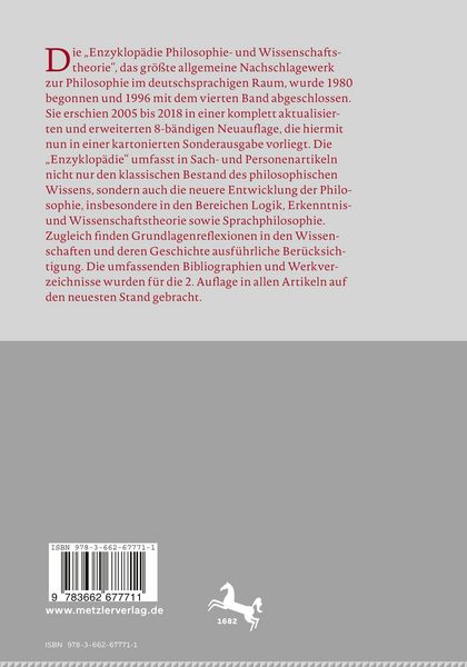Produktbild: Enzyklop&auml;die Philosophie und Wissenschaftstheorie