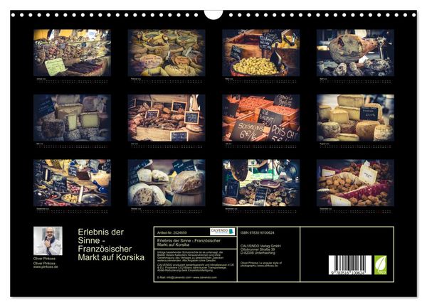 Produktbild: Erlebnis der Sinne - Franz&ouml;sischer Markt auf Korsika (Wandkalender 2026 DIN A3 quer), CALVENDO Monatskalender