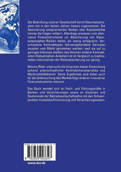Produktbild: Absicherung von Katastrophen-Risiko &uuml;ber Kapitalm&auml;rkte