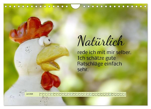 Produktbild: Der Spruchkalender - freiheraus und witzig (Wandkalender 2026 DIN A4 quer), CALVENDO Monatskalender