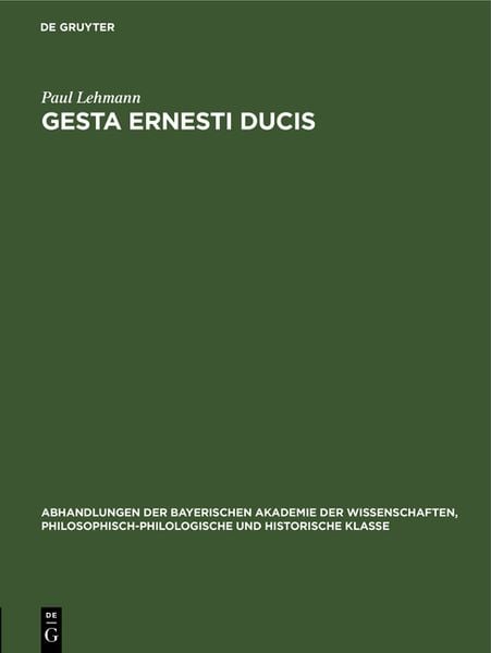 Produktbild: Gesta Ernesti ducis