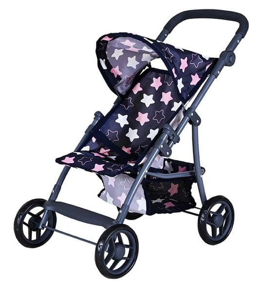 Produktbild: Knorrtoys 16843 - Puppenbuggy Liba Star Blue Pink, klappbar, Schieberh&ouml;he: 33-59cm