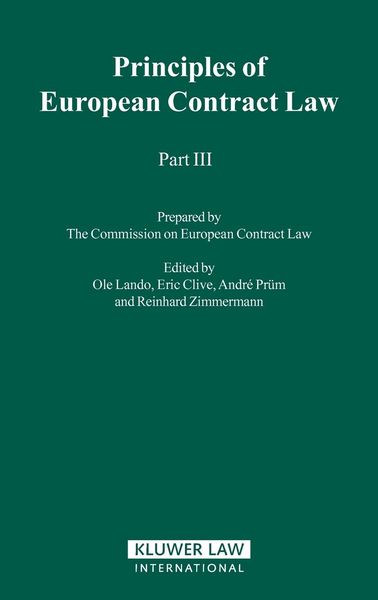Produktbild: Principles of European Contract Law - Part III