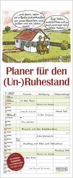 Produktbild: Planer f&uuml;r den (Un-)Ruhestand 2027