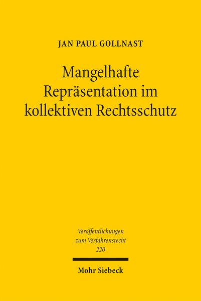 Produktbild: Mangelhafte Repr&auml;sentation im kollektiven Rechtsschutz