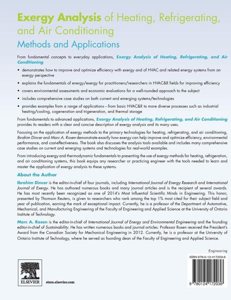 Produktbild: Exergy Analysis of Heating, Refrigerating and Air Conditioning