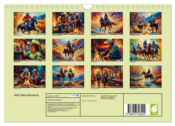 Produktbild: Wild West Moments (Wandkalender 2026 DIN A4 quer), CALVENDO Monatskalender