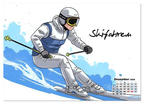 Produktbild: Jenseits des Podests - Olympische Sportarten in Aktion (Wandkalender 2026 DIN A4 quer), CALVENDO Monatskalender