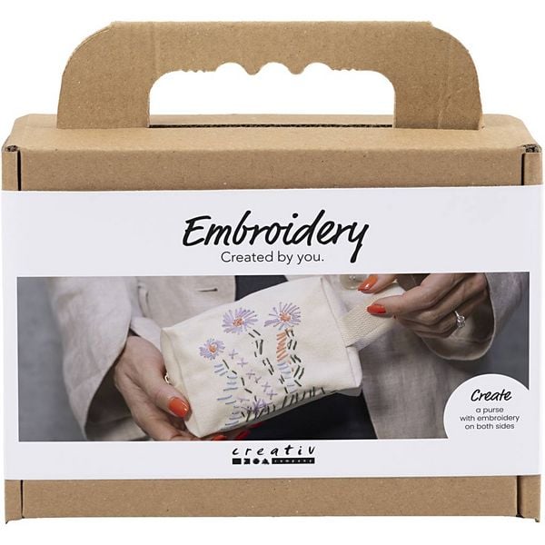 Produktbild: Creativ Company Mini Kreativ Set Sticken, Kosmetiktasche, Creme