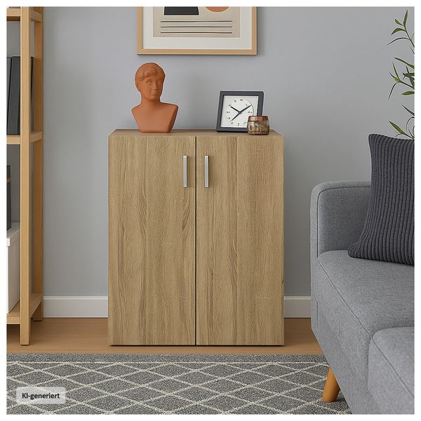 Produktbild: HTI-Living Kommode mit 2 Regalf&auml;chern Nina Sonoma Kommode mit 2 Regalf&auml;chern Nina Sonoma