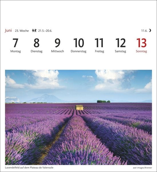 Produktbild: Provence Sehnsuchtskalender 2027 - Wochenkalender mit 53 Postkarten