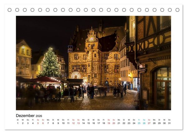 Produktbild: Marburg an der Lahn - ein Jahr in Bildern (Tischkalender 2026 DIN A5 quer), CALVENDO Monatskalender