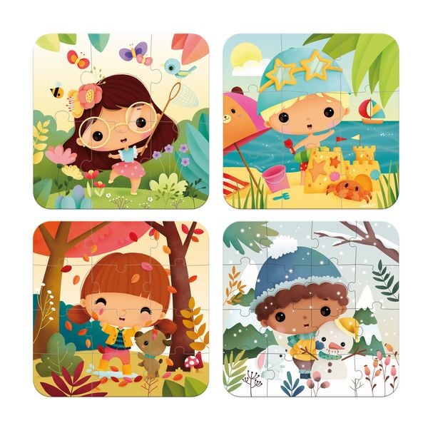 Produktbild: Jahreszeiten entdecken: 4 Lernpuzzles f&uuml;r Kinder ab 2 Jahren (6-9-12-16 Teile)