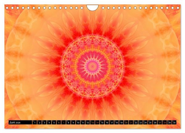 Produktbild: Energie - Mandalas in orange (Wandkalender 2026 DIN A4 quer), CALVENDO Monatskalender