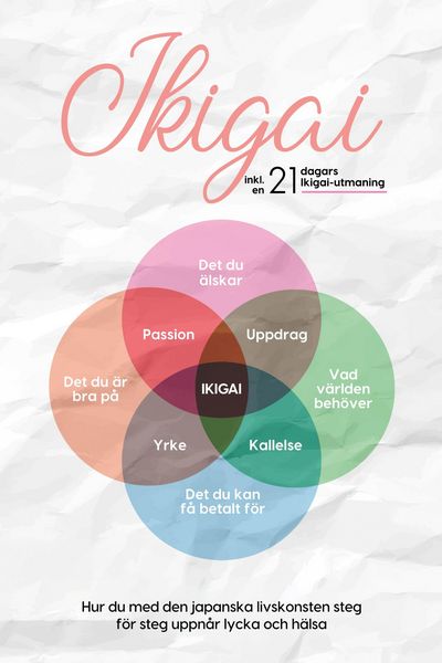 Produktbild: Ikigai: Hur du med den japanska livskonsten steg f&ouml;r steg uppn&aring;r lycka och h&auml;lsa - inklusive en 21-dagars Ikigai-utmaning
