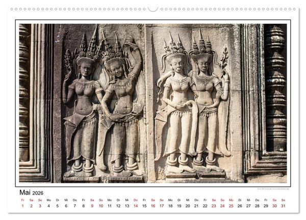 Produktbild: ANGKOR - IM REICH DER KHMER (Wandkalender 2026 DIN A2 quer), CALVENDO Monatskalender