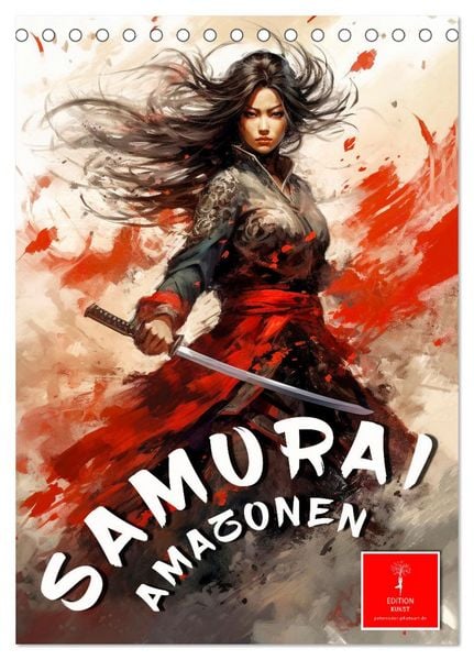 Produktbild: Samurai Amazonen (Tischkalender 2026 DIN A5 hoch), CALVENDO Monatskalender