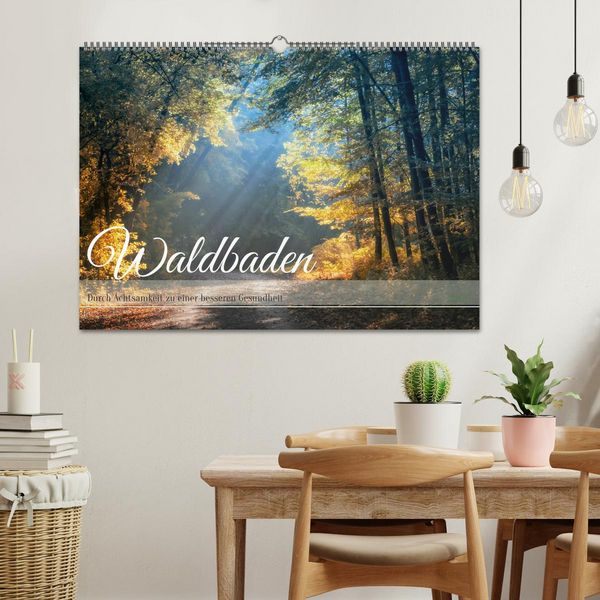 Produktbild: Waldbaden - Durch Achtsamkeit zu einer besseren Gesundheit (Wandkalender 2026 DIN A2 quer), CALVENDO Monatskalender