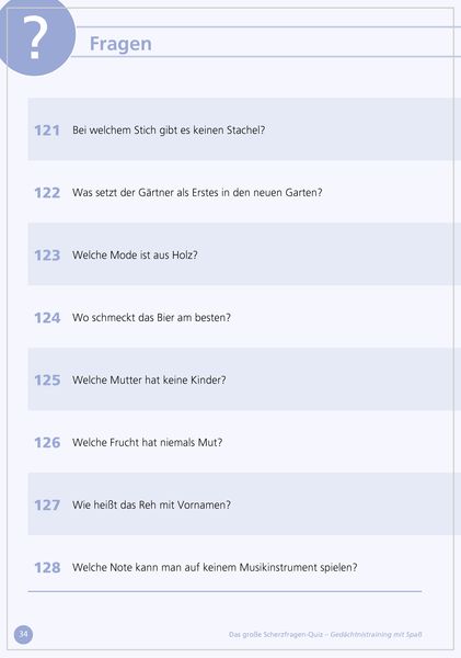 Produktbild: Das gro&szlig;e Scherzfragen-Quiz f&uuml;r Senioren