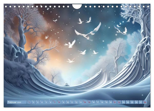 Produktbild: Vier Jahreszeiten Fraktale (Wandkalender 2026 DIN A4 quer), CALVENDO Monatskalender
