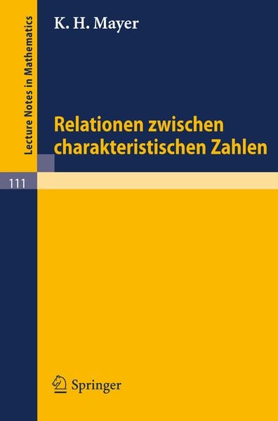 Produktbild: Relationen zwischen charakteristischen Zahlen
