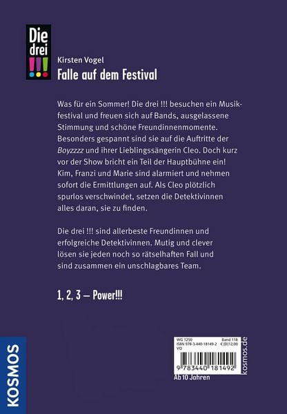 Produktbild: Die drei !!!, 118, Falle auf dem Festival