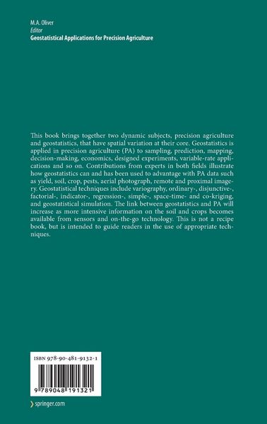 Produktbild: Geostatistical Applications for Precision Agriculture