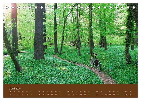 Produktbild: Mit dem Fahrrad durch 2026 (Tischkalender 2026 DIN A5 quer), CALVENDO Monatskalender