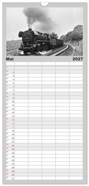 Produktbild: Familienplaner 2027 - Dampfloks in der DDR mit 5 Spalten (Wandkalender, 21 x 45 cm) CALVENDO
