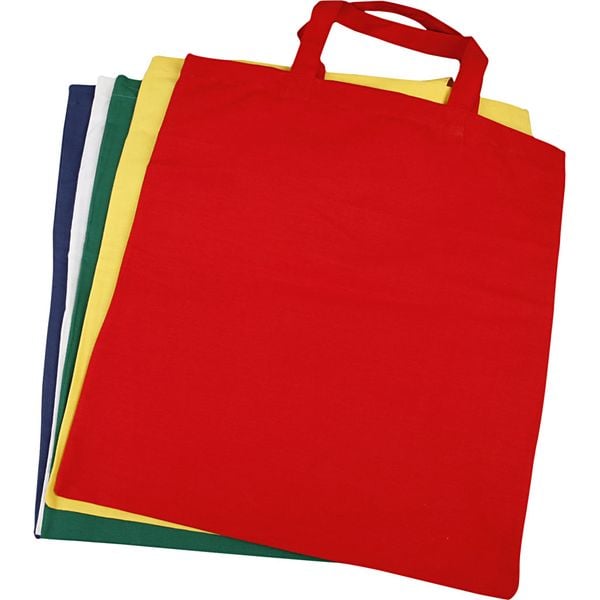 Produktbild: Creativ Company Tragetasche, Gr&ouml;&szlig;e 38x42 cm, 135 g, Sortierte Farben, 5 Stk