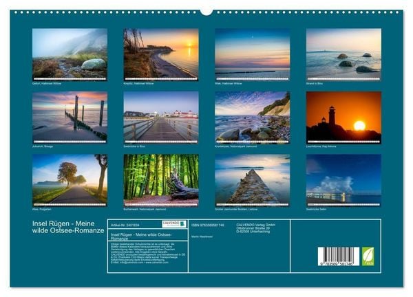 Produktbild: Insel R&uuml;gen - Meine wilde Ostsee-Romanze (hochwertiger Premium Wandkalender 2027 DIN A2 quer), Kunstdruck in Hochglanz