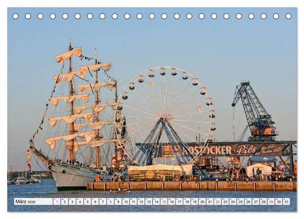 Produktbild: Die HANSE SAIL Das gro&szlig;e Seglertreffen in Rostock (Tischkalender 2026 DIN A5 quer), CALVENDO Monatskalender