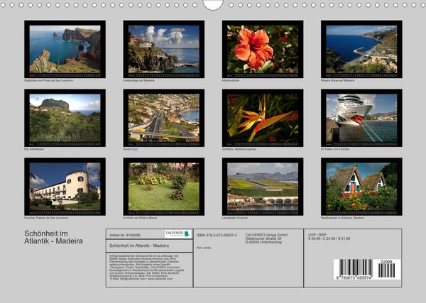 Produktbild: Sch&ouml;nheit im Atlantik &ndash; Madeira (Wandkalender 2022 DIN A3 quer)