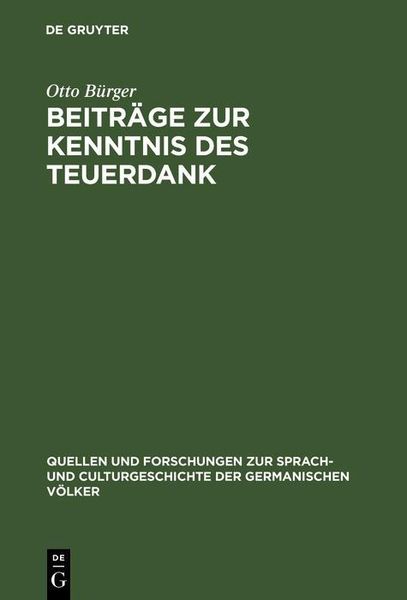 Produktbild: Beitr&auml;ge zur Kenntnis des Teuerdank