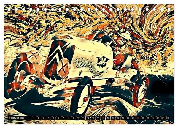 Produktbild: Automobil Voiture Car (Tischkalender 2026 DIN A5 quer), CALVENDO Monatskalender